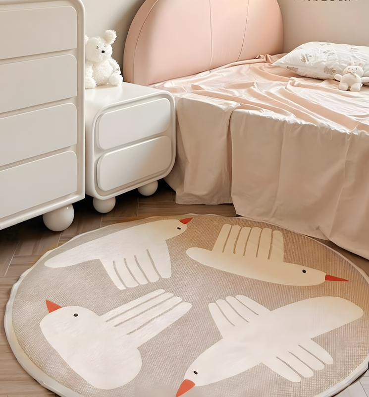 Detachable Washable Non-Toxic Kids Round Rug