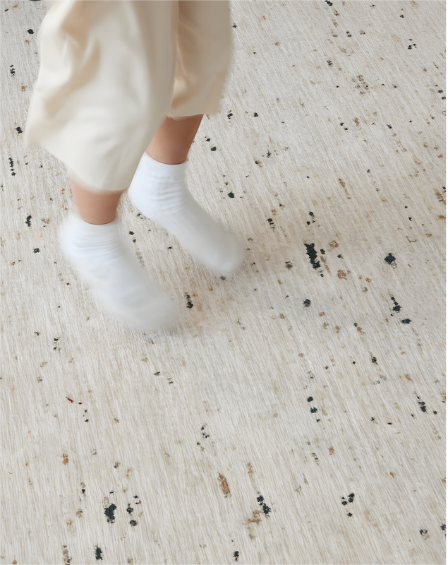 Medieval Style Bedroom Rug, Double Layer, Detachable