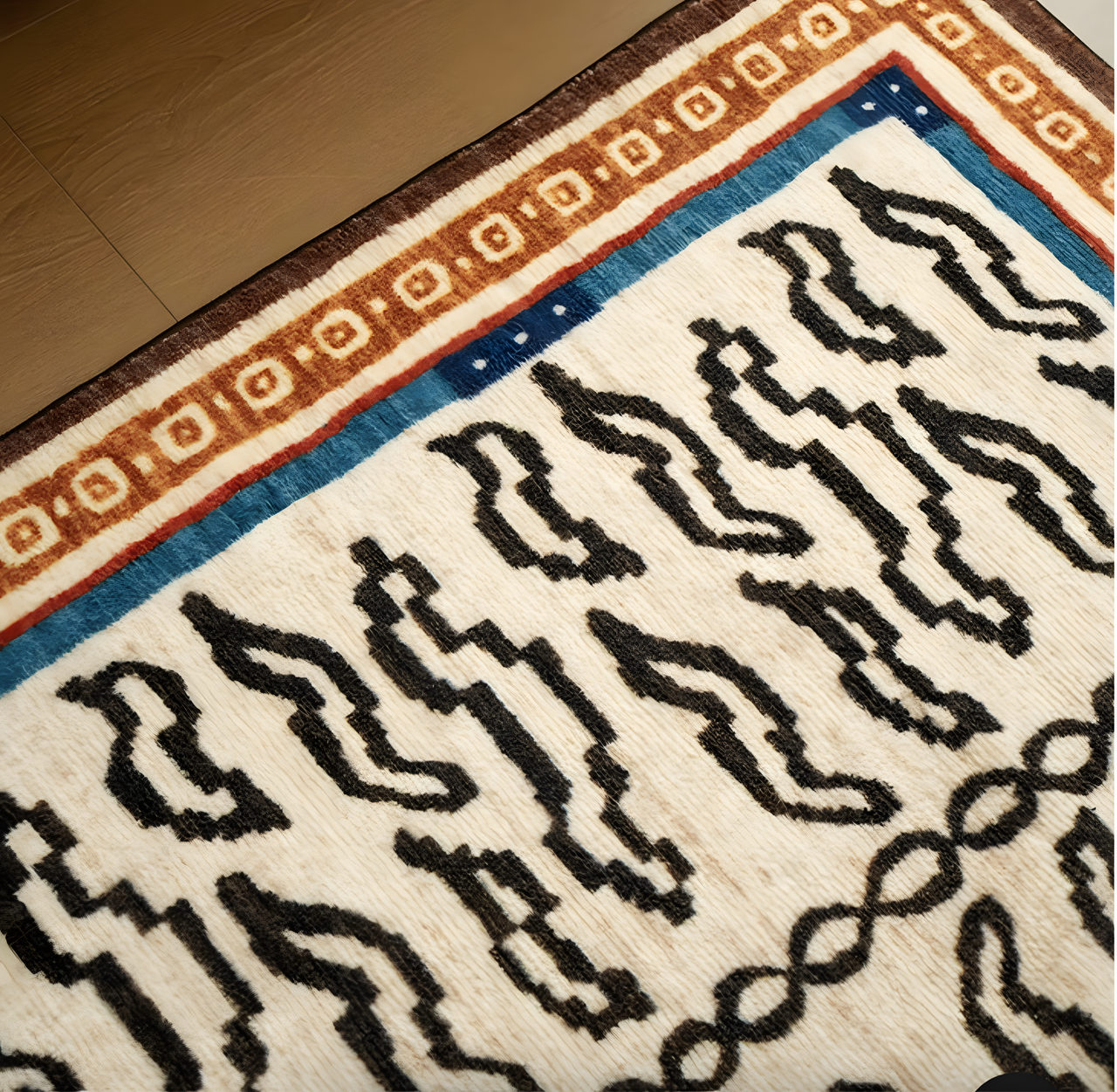 Washable Medieval Style Tiger Bedside Rug, Removable & Durable