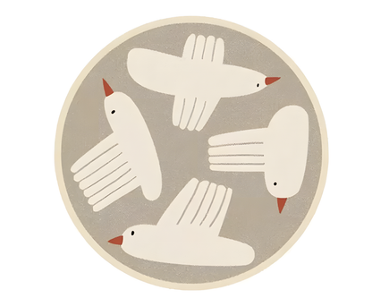 Detachable Washable Non-Toxic Kids Round Rug