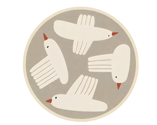 Detachable Washable Non-Toxic Kids Round Rug