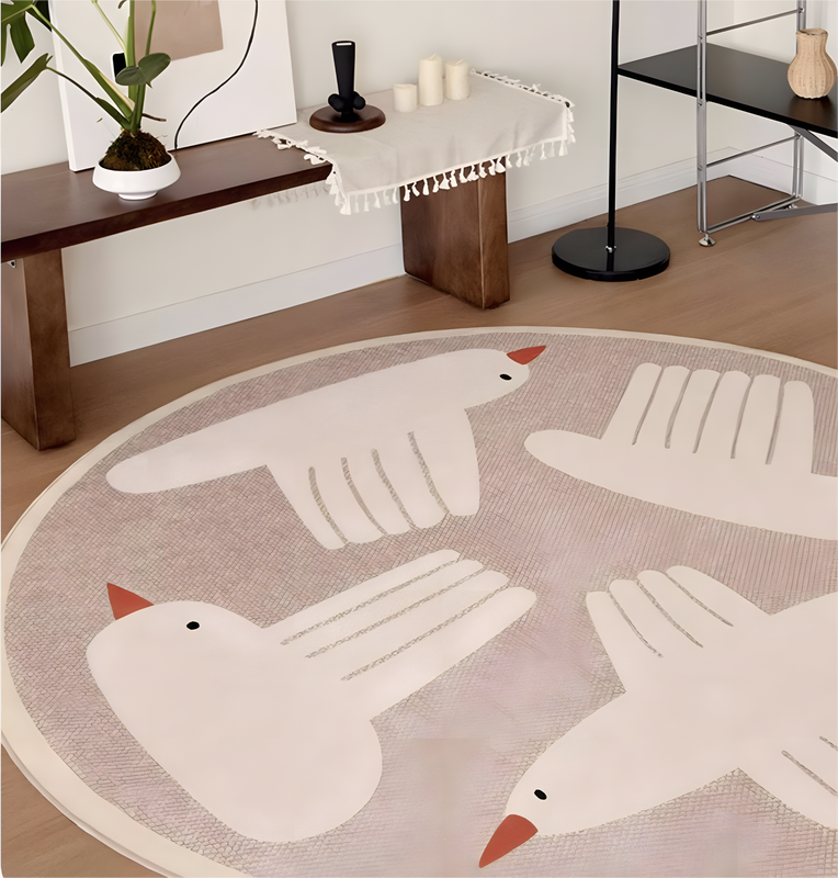 Detachable Washable Non-Toxic Kids Round Rug