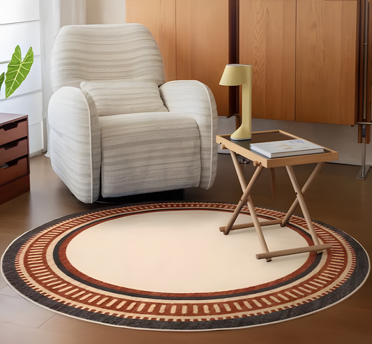 Medieval StyleDouble-Layer Washable Round Rug