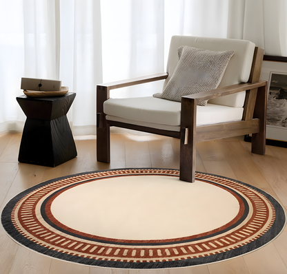 Medieval StyleDouble-Layer Washable Round Rug