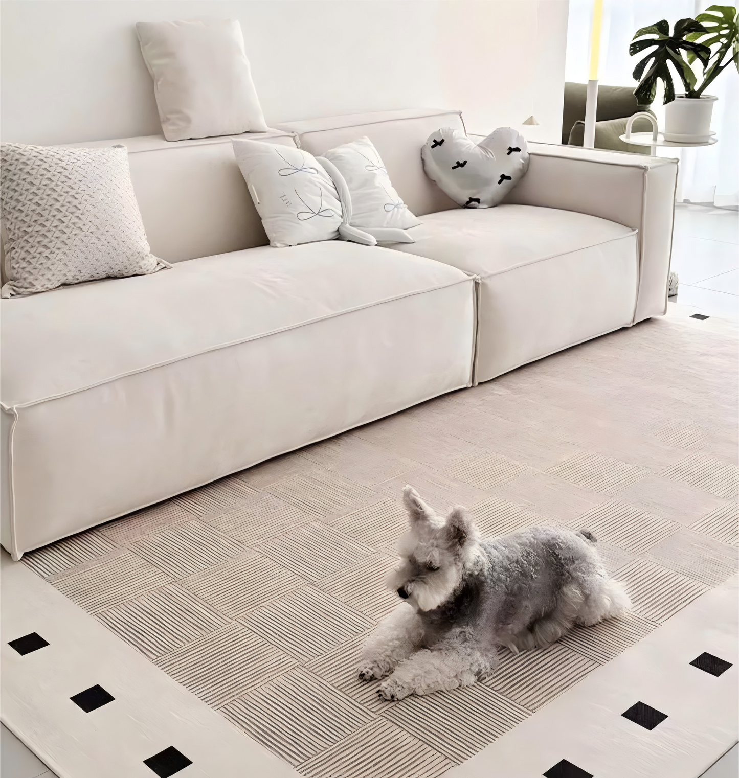 Modern Style Washable & Removable Rug, Non-Toxic, Cat-Scratch Resistant