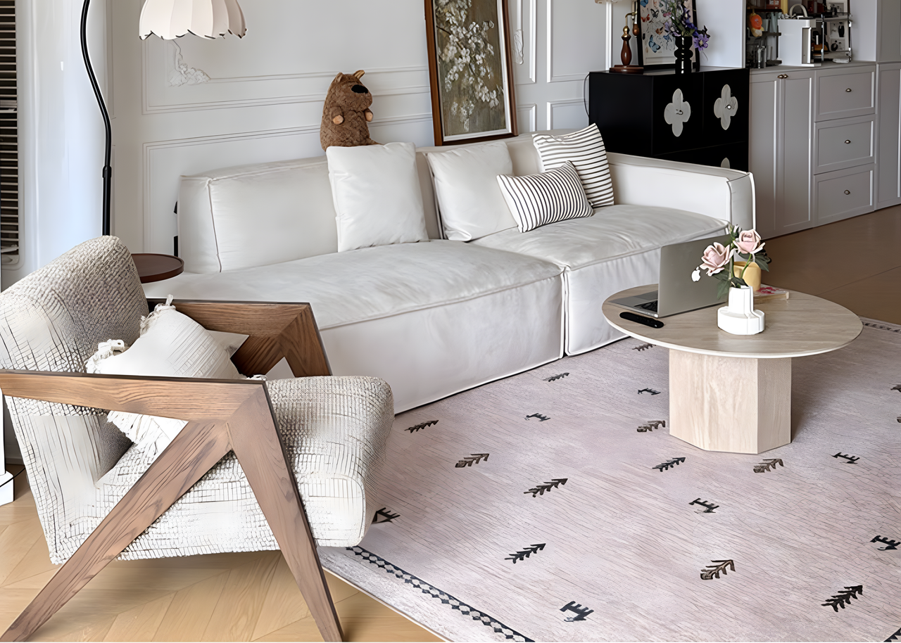 Medieval Style Washable Rug , Removable & Cat Scratch Resistant