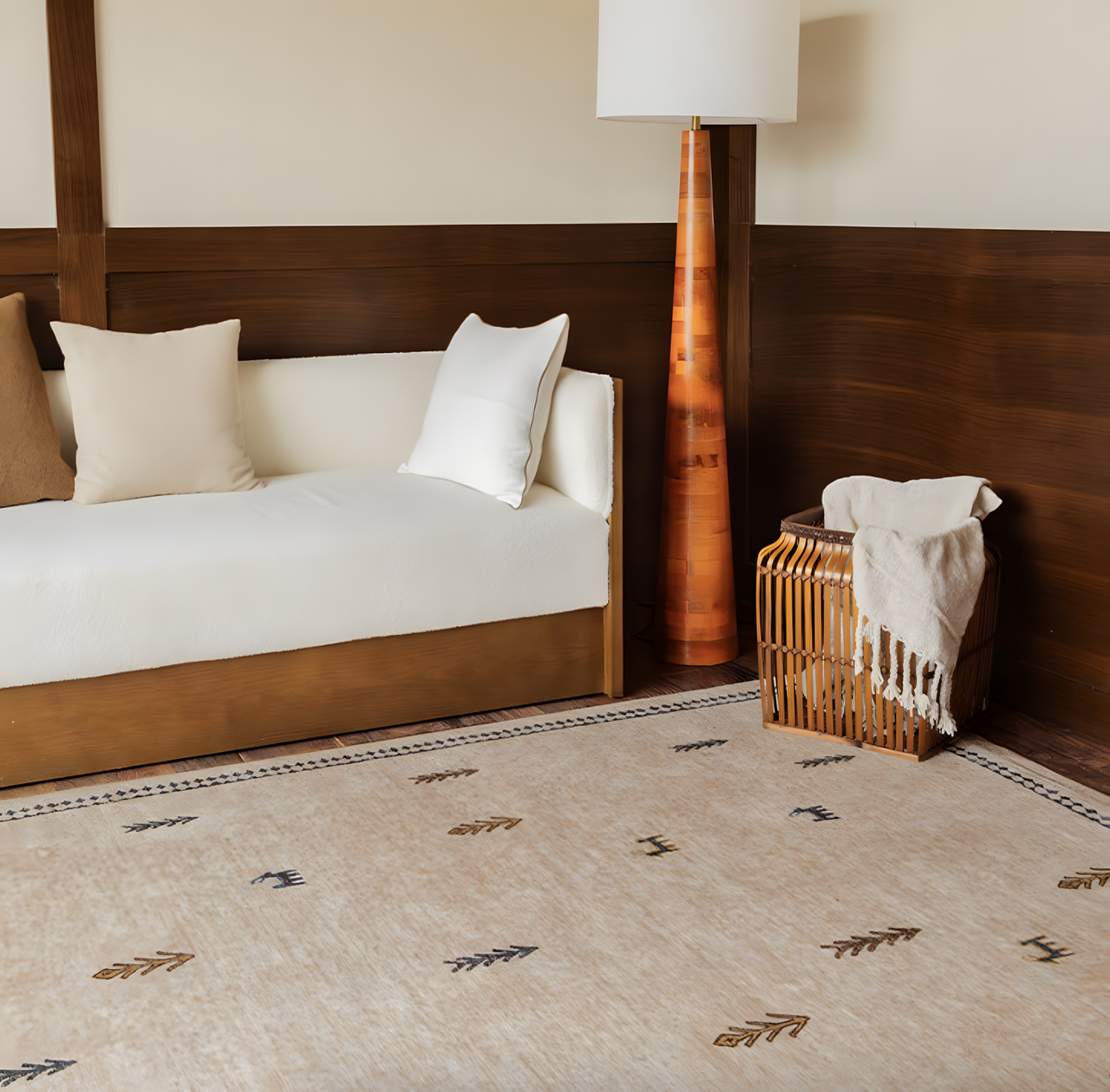 Medieval Style Washable Rug , Removable & Cat Scratch Resistant